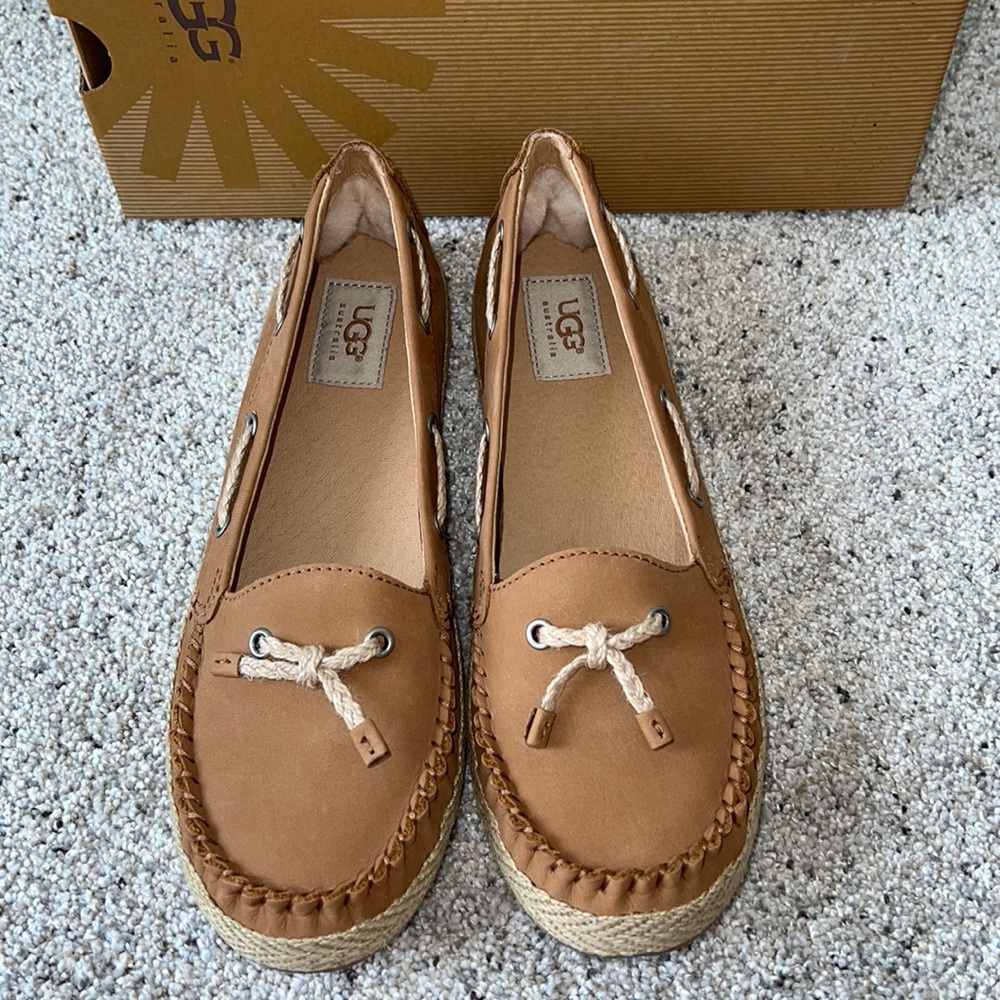 NIB AUTH UGG CHIVON FLAT CHESTNUT